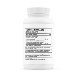Thorne Berberine 1000 mg supplement Ingredients