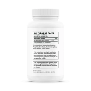 Thorne Beta Alanine-SR NSF 120 tabs supplement facts