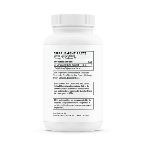 Thorne Beta Alanine-SR NSF 120 tabs supplement facts