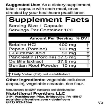 BetaZyme 120 vegcaps Nutritional Frontiers