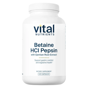Vital Nutrients Betaine HCL Pepsin and Gentian Root Extract - Promotes Protein Digestion