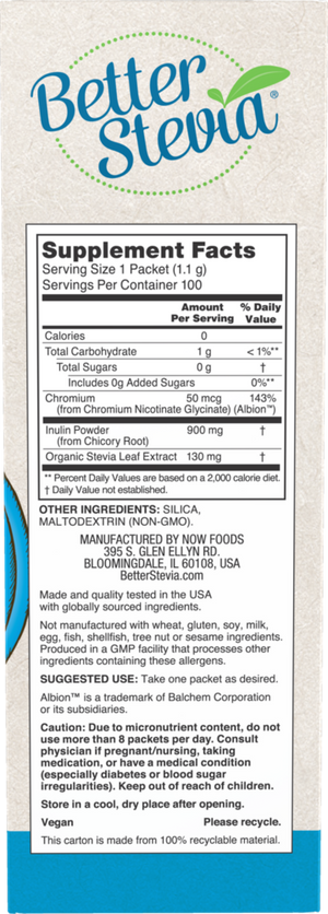 BetterStevia Balance with Chromium & Inulin