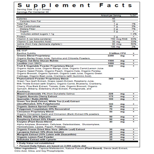 NanoGreens+ Probiotic Strawberry BioPharma Scientific