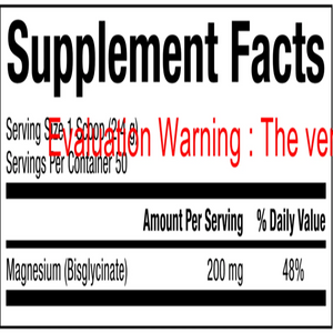 Bioclinic Naturals Magnesium Bisglycinate 200mg Supplement Ingredients - Magnesium 200mg
