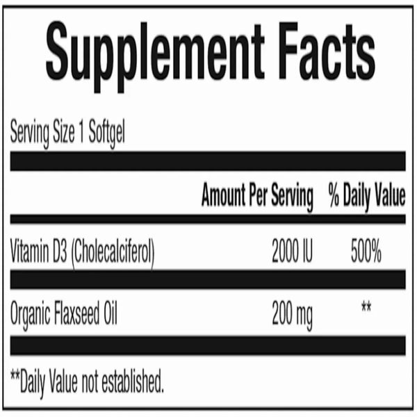 Vitamin D3 2000 IU Bioclinic Naturals