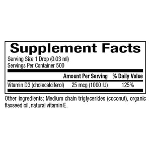 Vitamin D3 Drops 1000 IU Bioclinic Naturals