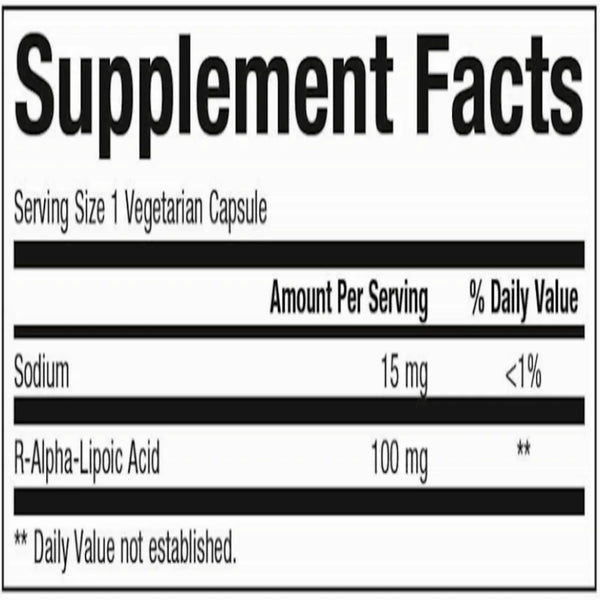 Bioclinic Naturals R-Alpha-Lipoic Acid 100mg