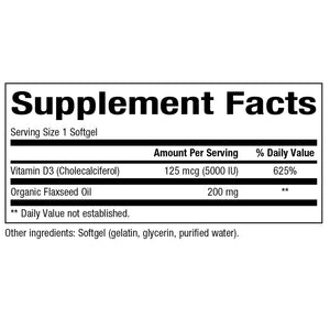 Vitamin D3 5000IU Bioclinic Naturals