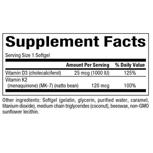 Vitamin D3 & K2 Bioclinic Naturals