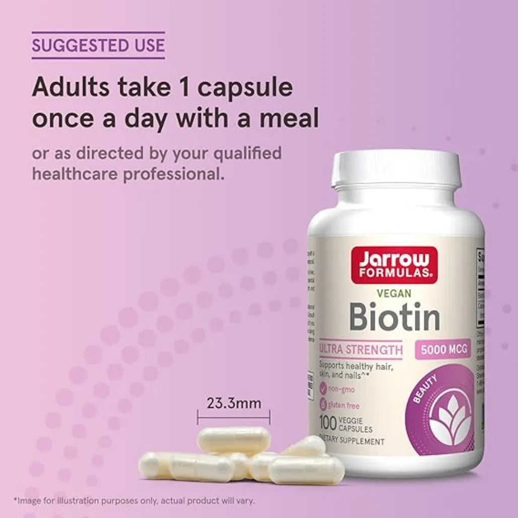 Biotin 5 mg by Jarrow Formulas - 100 Veggie Capsules