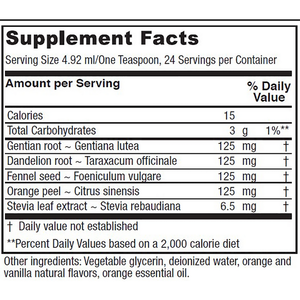 Bitters Tonic Vanilla Orange Digestive Support