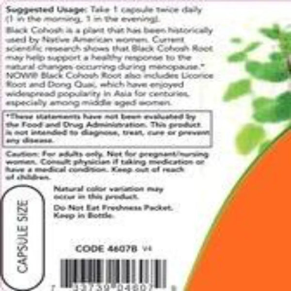 Black Cohosh Root 80 mg by NOW 