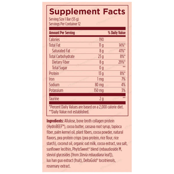 Bone Broth Protein Power Chocolate Crunch Bars, Hot Cocoa Flavor by Fx Chocolate