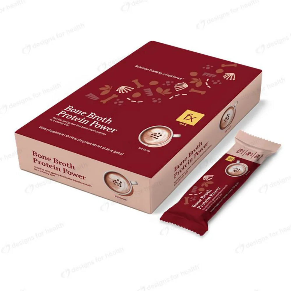 Bone Broth Protein Power Chocolate Crunch Bars, Hot Cocoa Flavor by Fx Chocolate