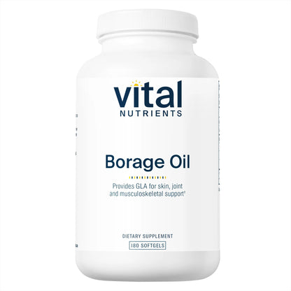 Vital Nutrients Borage Oil 1000mg - Natural Source of Gamma Linolenic Acid