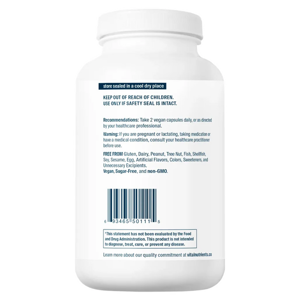 About Buffered C 500mg by Vital Nutrients - 220 Vegetarian Capsules | Supports a Healthy Immune System