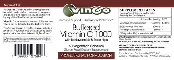 Buffered Vitamin C 1000 by Vinco at Nutriessential.com