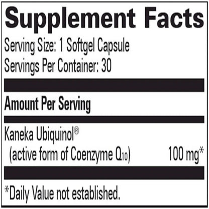 COQ10 UBIQUINOL 30 GELS Progressive Labs