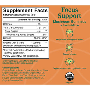 CW Focus Support Lion's Mane Gummy Charlotte's Web