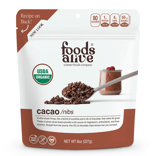 Cacao Nibs Organic by Foods Alive at Nutriessential.com