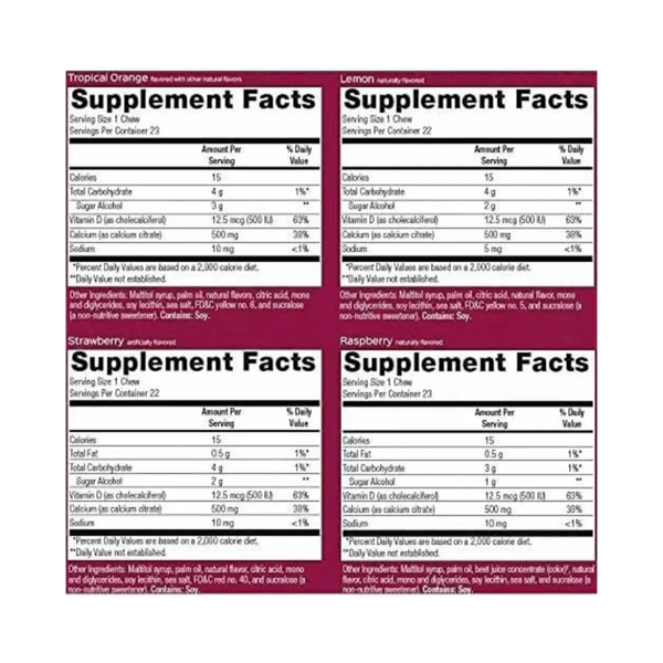 Calcium-Citrate-Chewy-500-mg-Assorted-Fruit-Flavors-Bariatric-Advantage