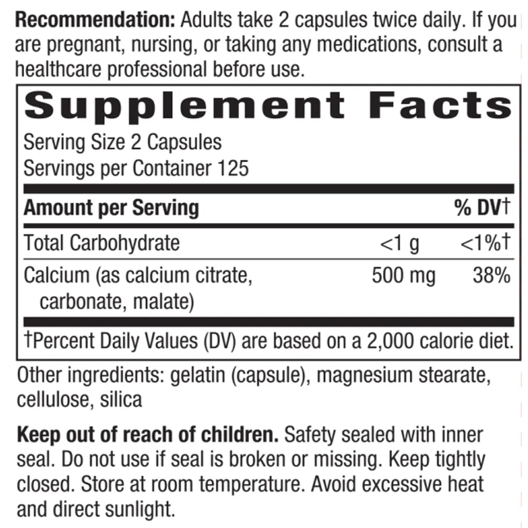 Calcium Citrate Natures way