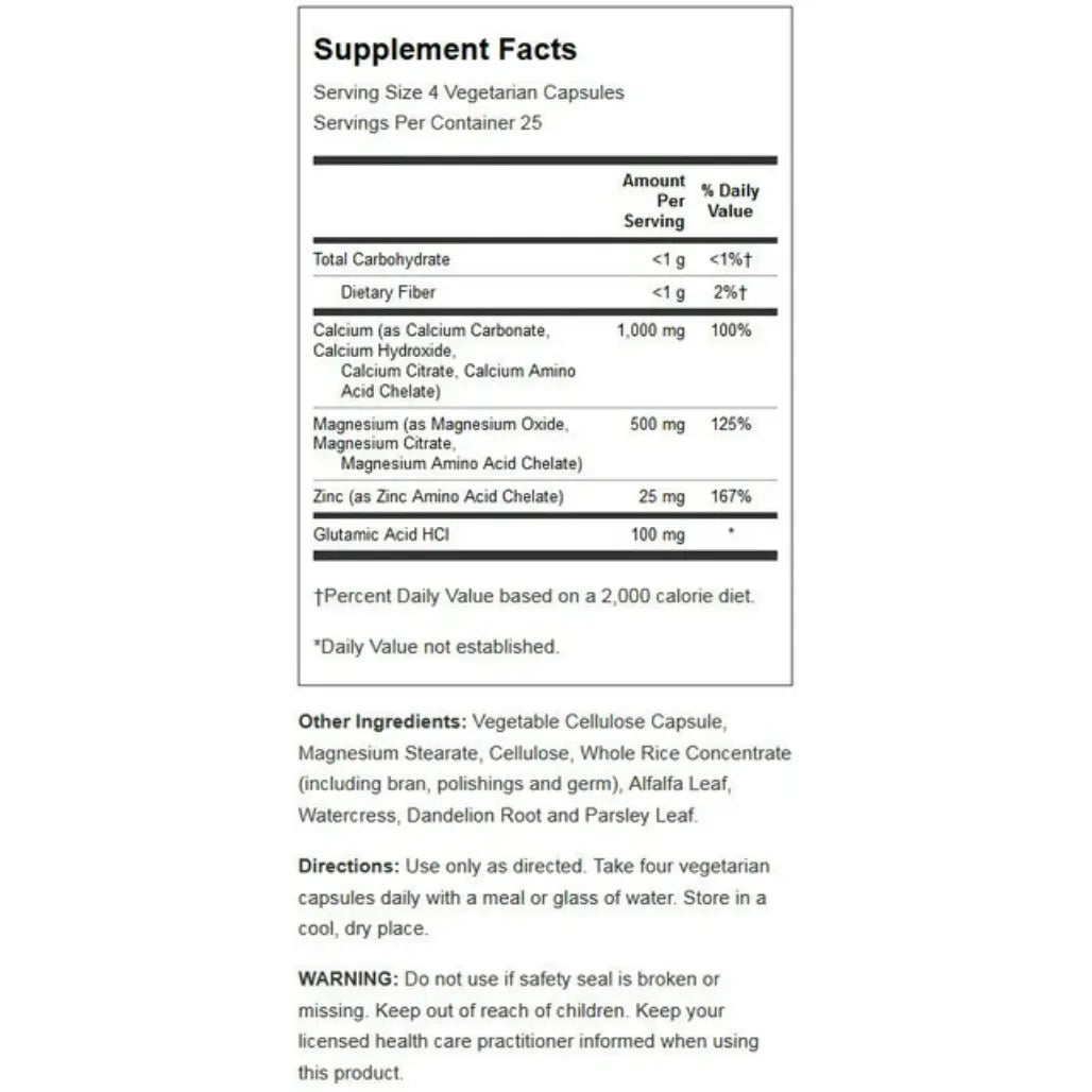 Calcium Magnesium Zinc Solaray