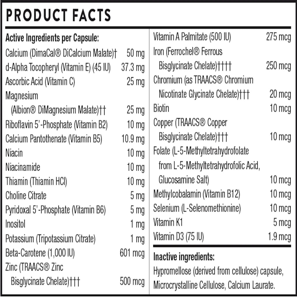 Canine Basic Nutrients Thorne Vet