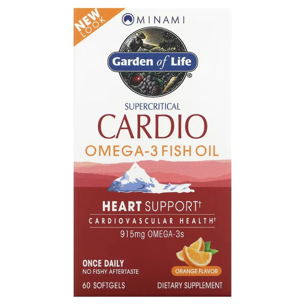 CardiO-3  Orange Flavor 60 gels Garden of life