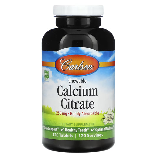 Chewable Calcium Citrate 250 mg by Carlson Labs [ 1