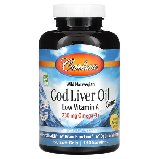 Cod Liver Oil Low Vit A Lemon Carlson Labs
