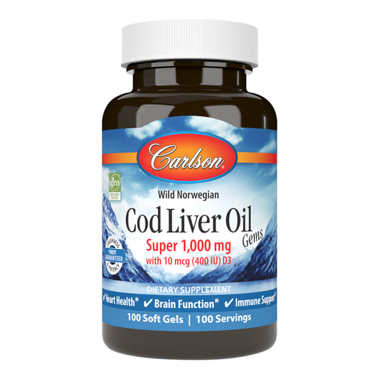 Super Cod Liver Oil 1000 mg Carlson Labs