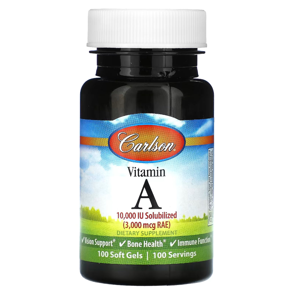  Carlson Labs Vitamin A 10000 IU - 100 Softgels | Support Bone Health