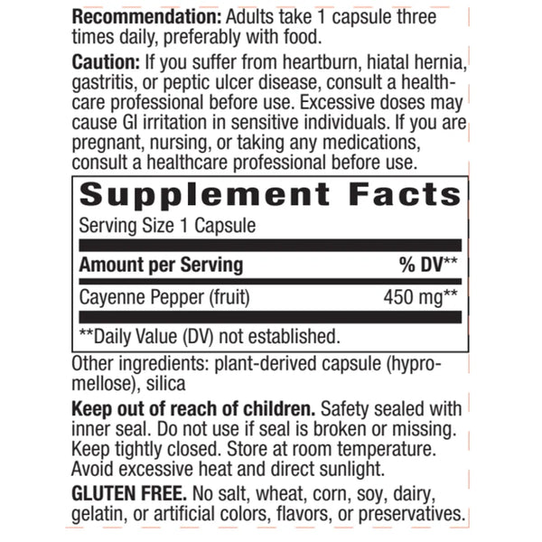 Cayenne Pepper 450 mg Natures Way 
