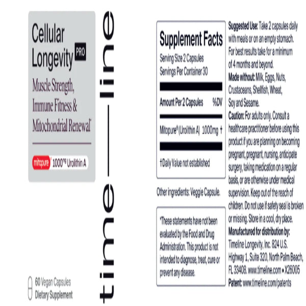 Cellular Longevity PRO, Mitopure (Urolithin A) 1000mg