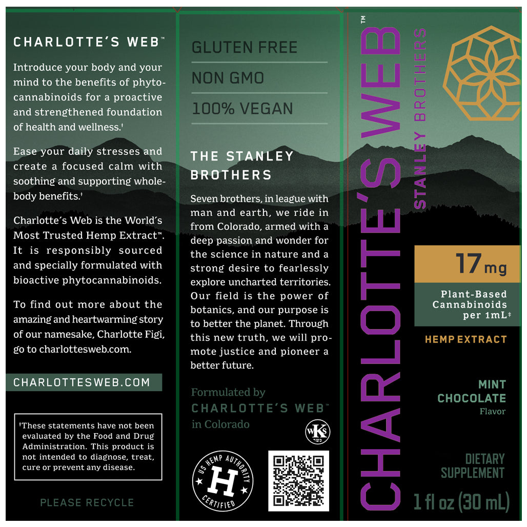 Benefits of 17mg Mint Chocolate  - 1 oz | Charlotte's Web| Supports healthy sleep cycles
