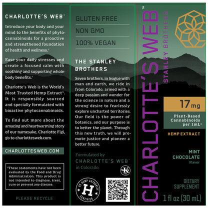Benefits of 17mg Mint Chocolate  - 1 oz | Charlotte's Web| Supports healthy sleep cycles