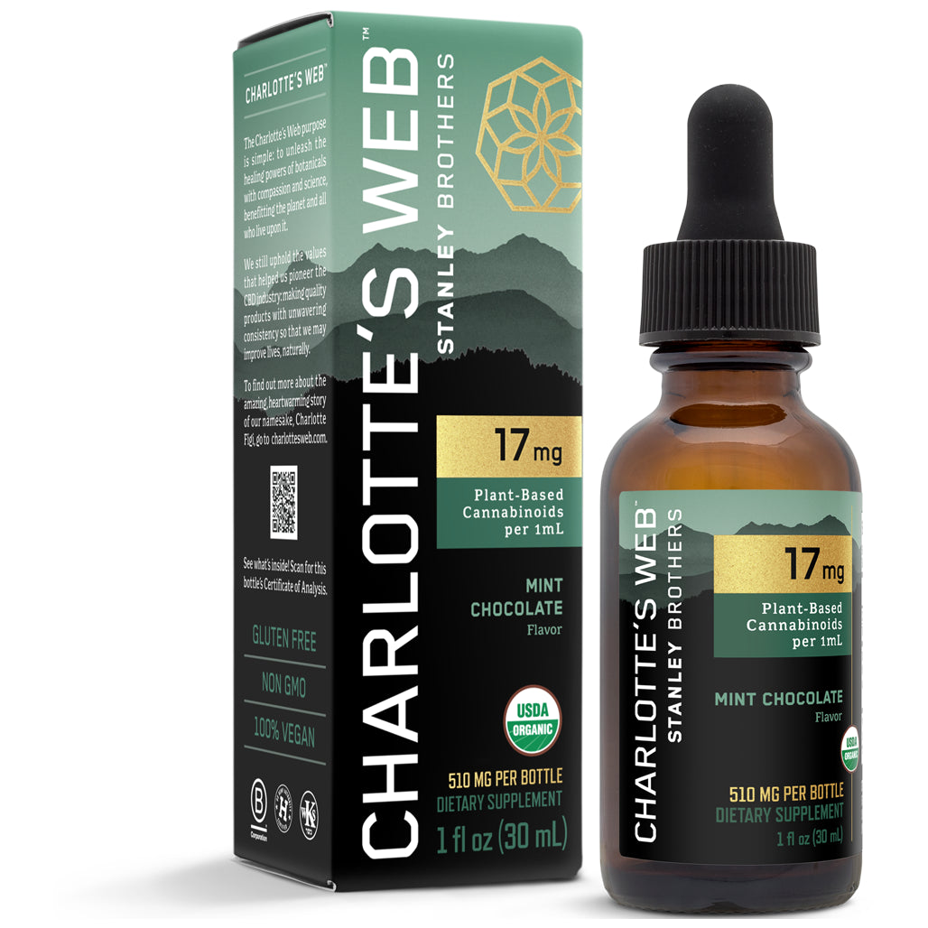 Charlotte's Web 17mg Mint Chocolate  - Supplement to support everyday stress, healthy sleep cycles
