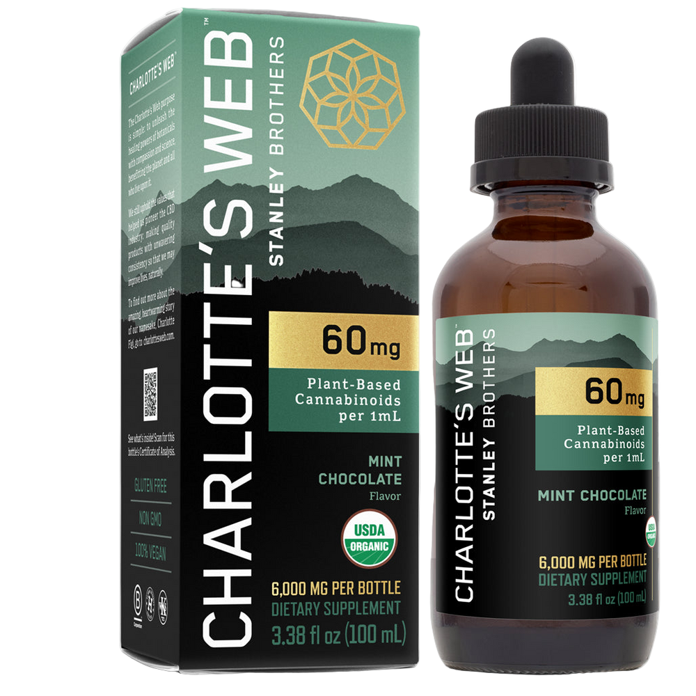 Charlotte's Web 60mg Mint Chocolate  - Supplement to support the whole body and reduce daily stress