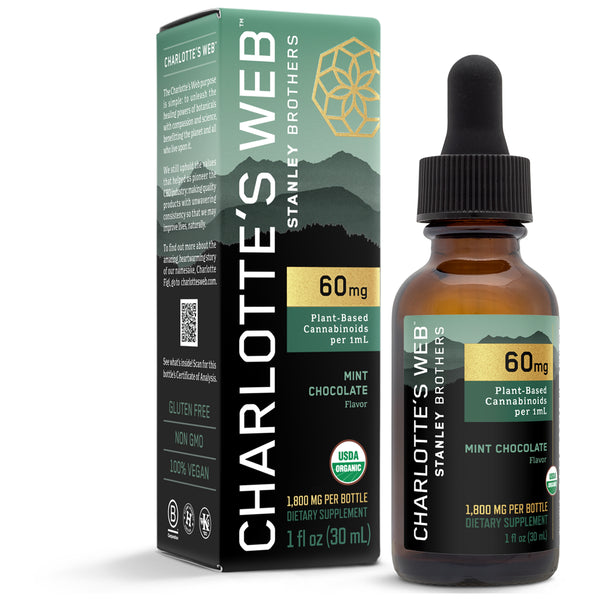 Charlotte's Web 60mg Mint Chocolate  - Supplement to support the whole body and reduce daily stress