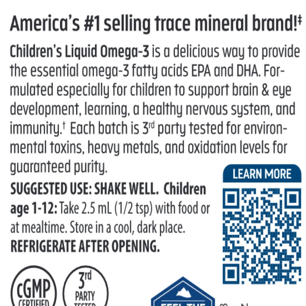 Childrens Liquid Omega-3 Trace Minerals Research