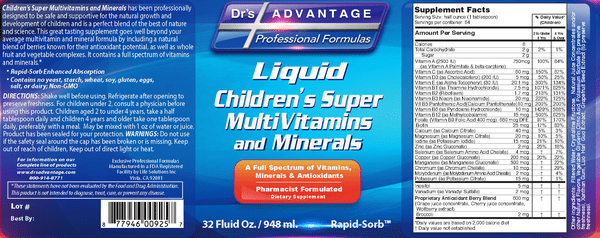 Children's Super Multivit & Min by Drs Advantage at Nutriessential.com