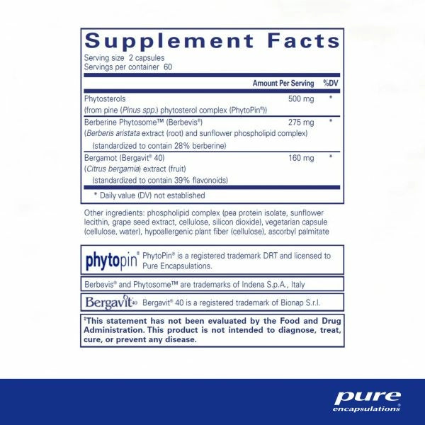 Pure Encapsulations CholestePure Plus supplements facts