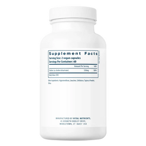 Ingredients of Choline 550 mg Dietary Supplement - Choline, Leucine, Cellulose, Rice Powder, Silica