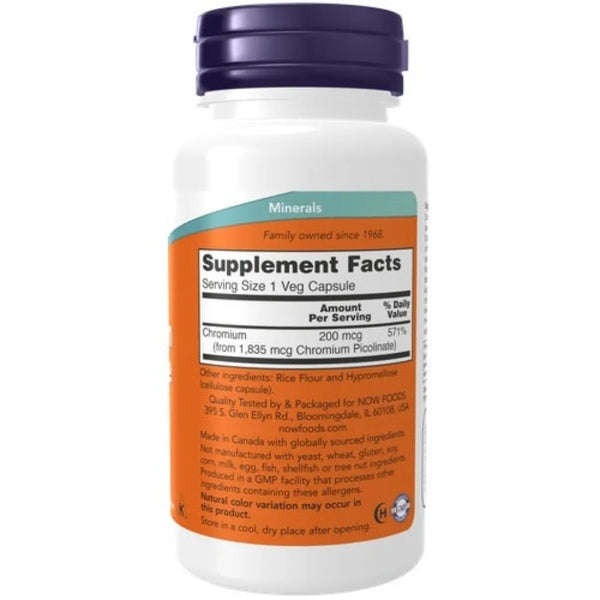 Chromium Picolinate 200 mcg NOW