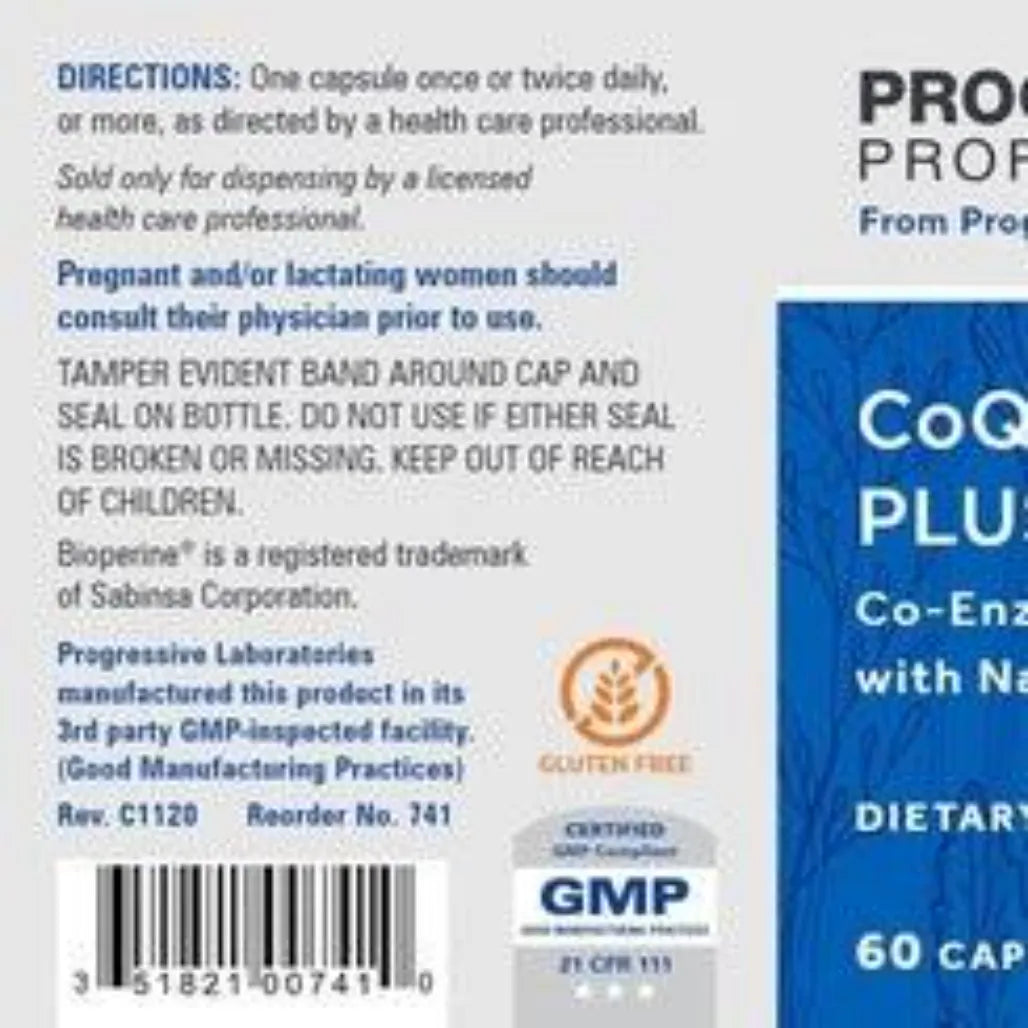 CoQ10 100mg Plus E Progressive Labs