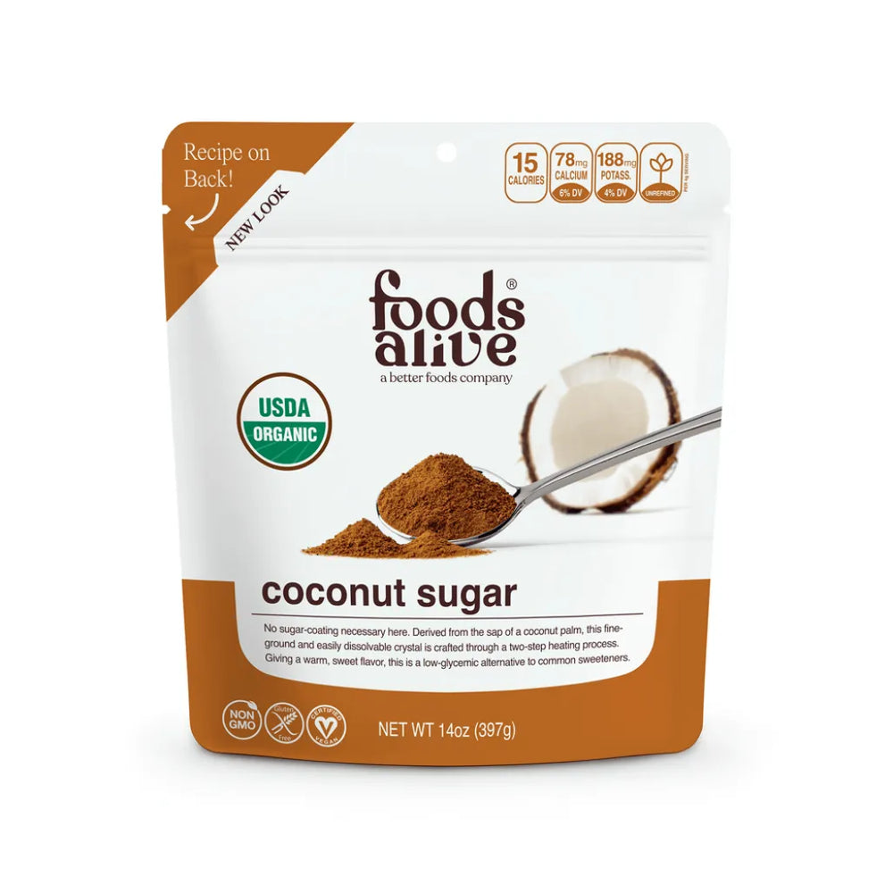 Coconut Sugar by Foods Alive at Nutriessential.com