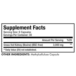 CodeAge Grass-fed Beef Kidney - Support Kidney and Urinary Health