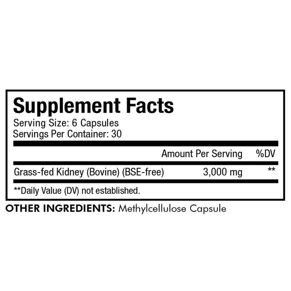 CodeAge Grass-fed Beef Kidney - Support Kidney and Urinary Health