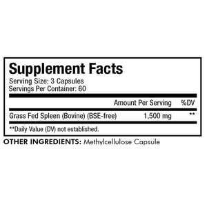 CodeAge Grass-fed Beef Spleen - Support Immune Health and Spleen Function